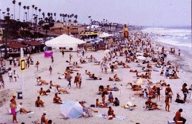 Crowded beach